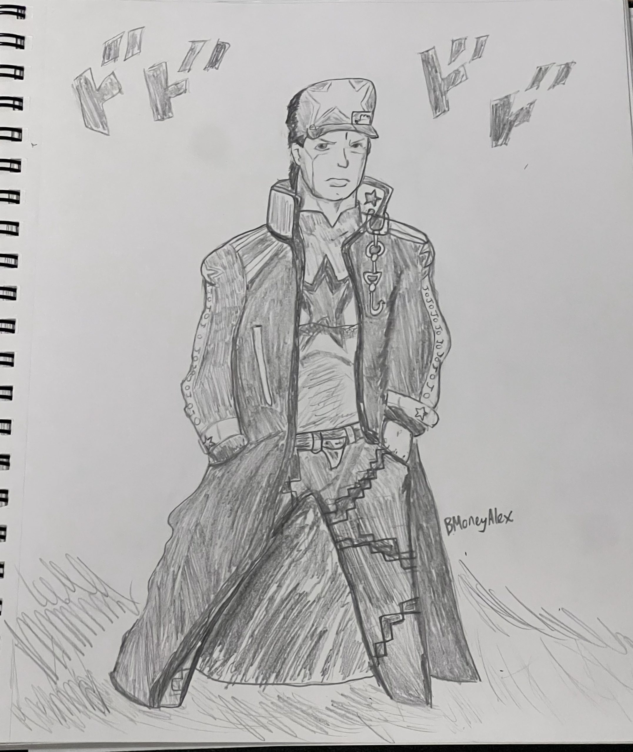 Drawing Jotaro Kujo from "JoJo's Bizarre Adventure: Stone Ocean"